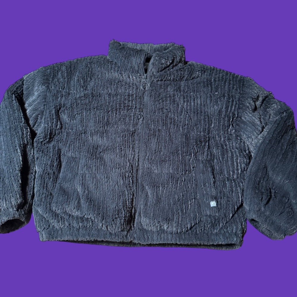 The American Outdoorsman Womens Faux Fur Jacket Full Zip Mock Neck Medium